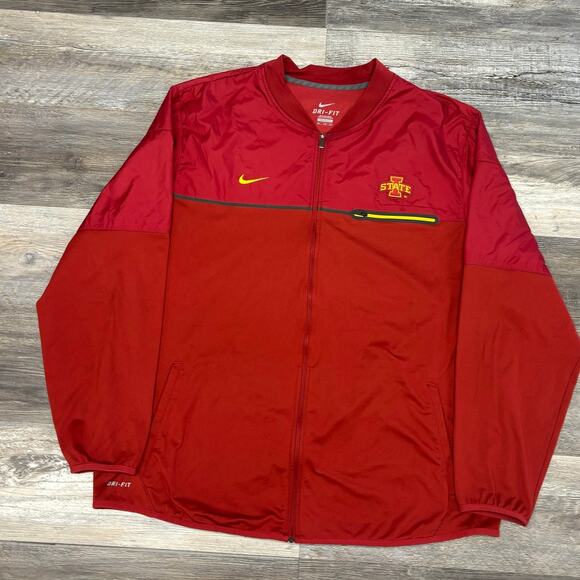 Nike Dri Fit Iowa State Cyclones ISU Red 2XL Mini Swoosh NCAA Windbreaker Jacket - Picture 2 of 10